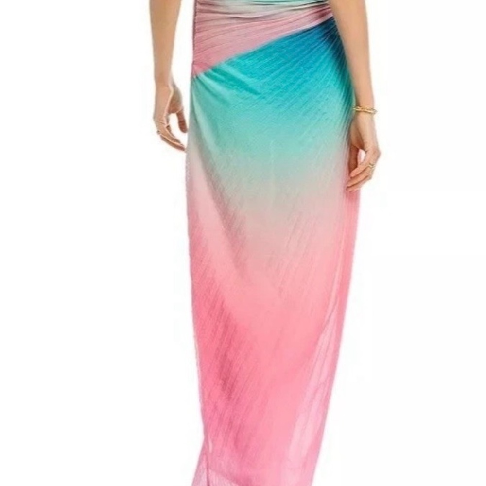 BNWT Rocco Sand Ombré One-Shoulder Maxi Dress - Size XS - Picture 7 of 9
